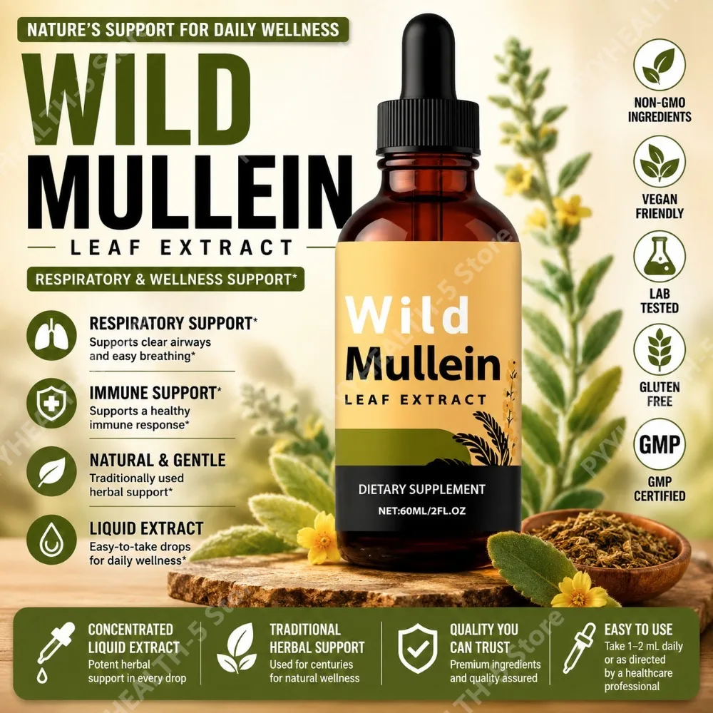 Wild Mullein Leaf Drops with G - đánh giá và giá Herbal Wellness Liquid